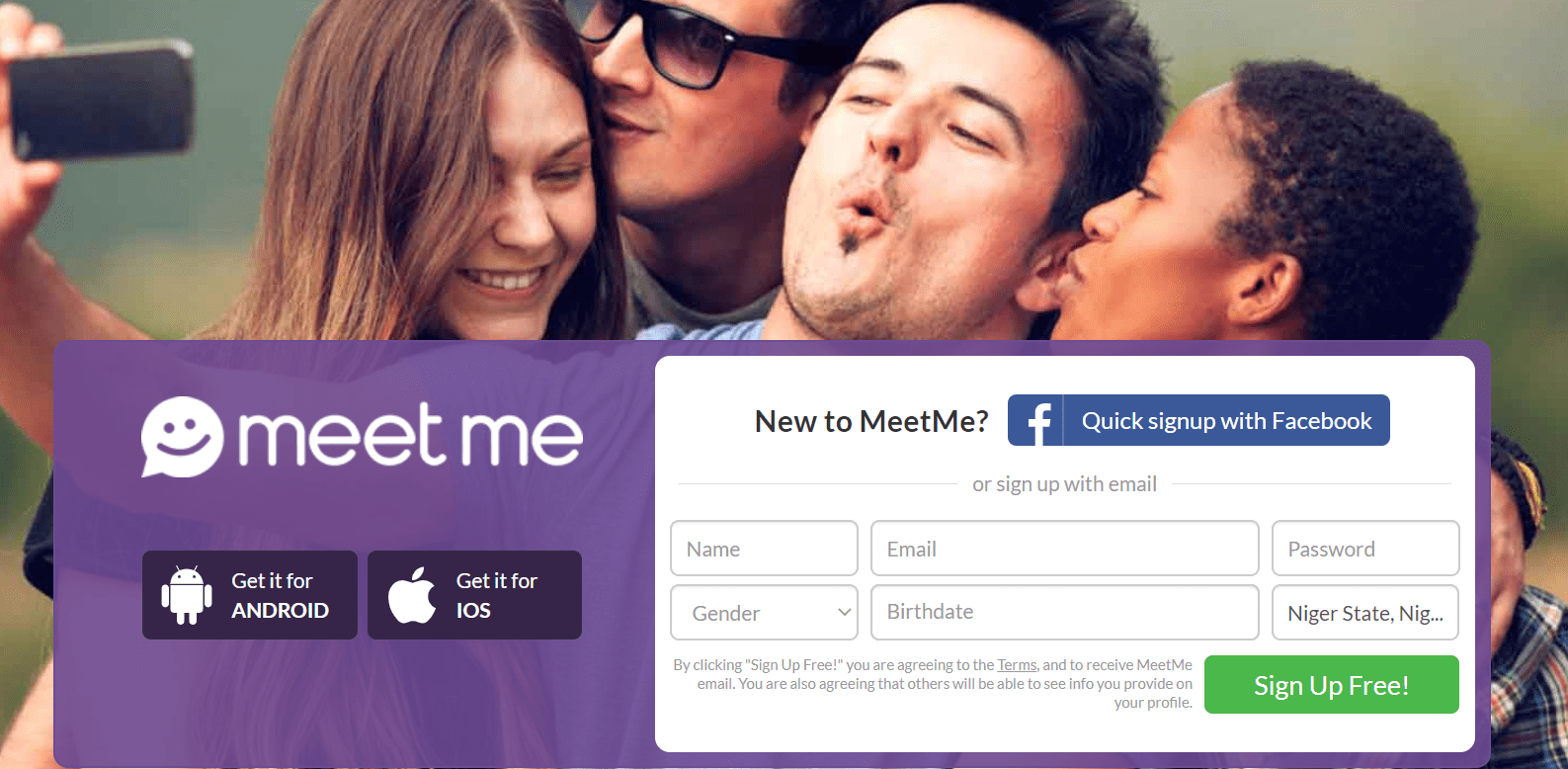 Login to Meetme or Sign Up for a Meetme Account
